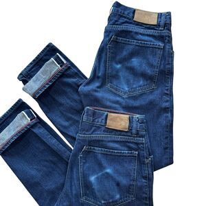 Raleigh White Oak Cone Denim Lot Of 2 Size 30 Jeans Taper Selvedge Vintage USA